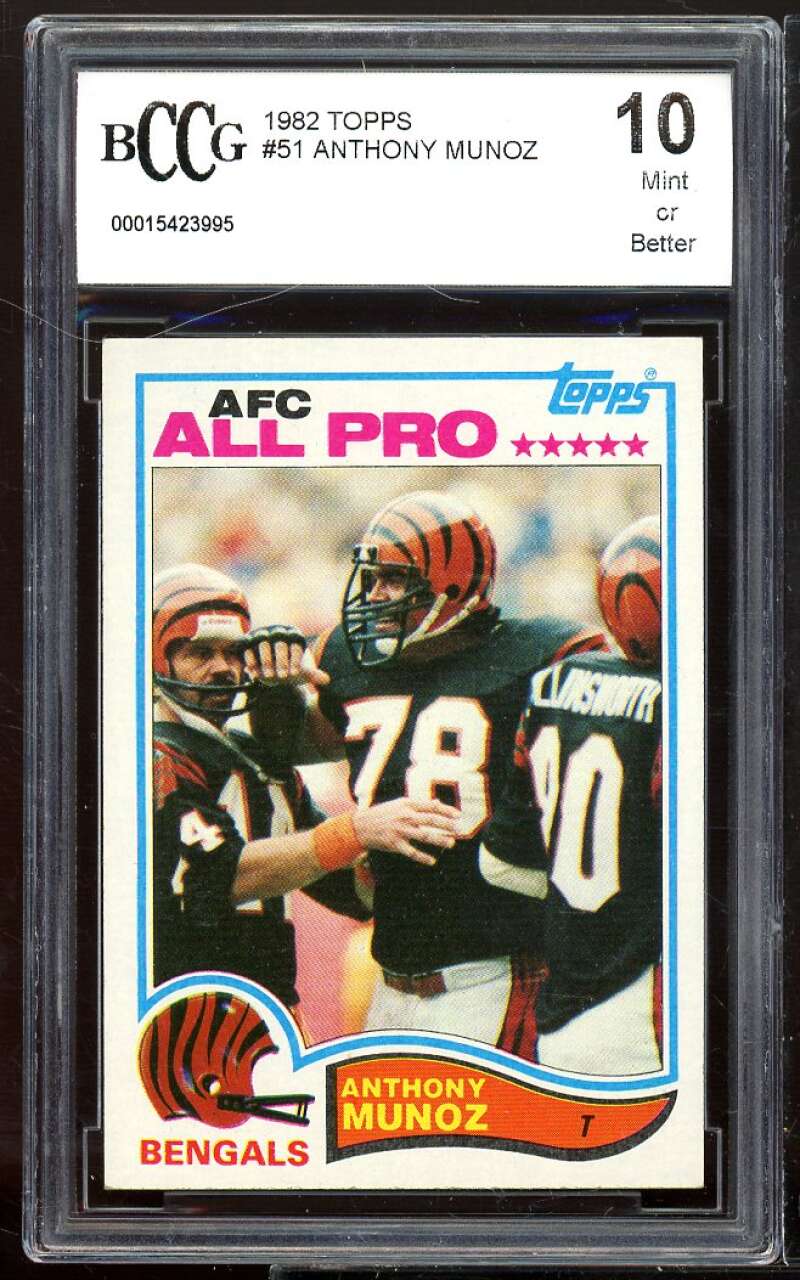 1982 Topps #51 Anthony Munoz Rookie Card BCCG 10 Mint+ Image 1