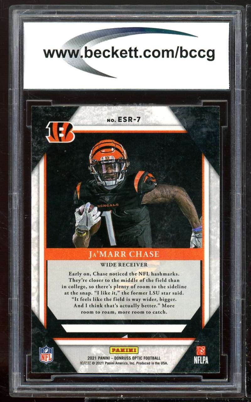 2021 Donruss Optic The Elite Series Rookies #205 Ja'Marr Chase Card BCCG 9 NM+ Image 2
