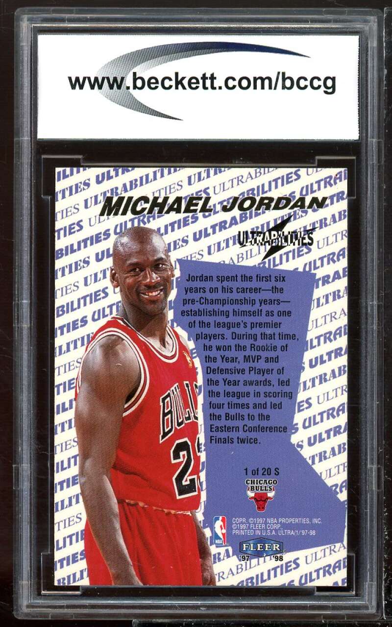 1997-98 Ultra Ultrabilities #1 Michael Jordan Card BGS BCCG 9 Near Mint+ Image 2