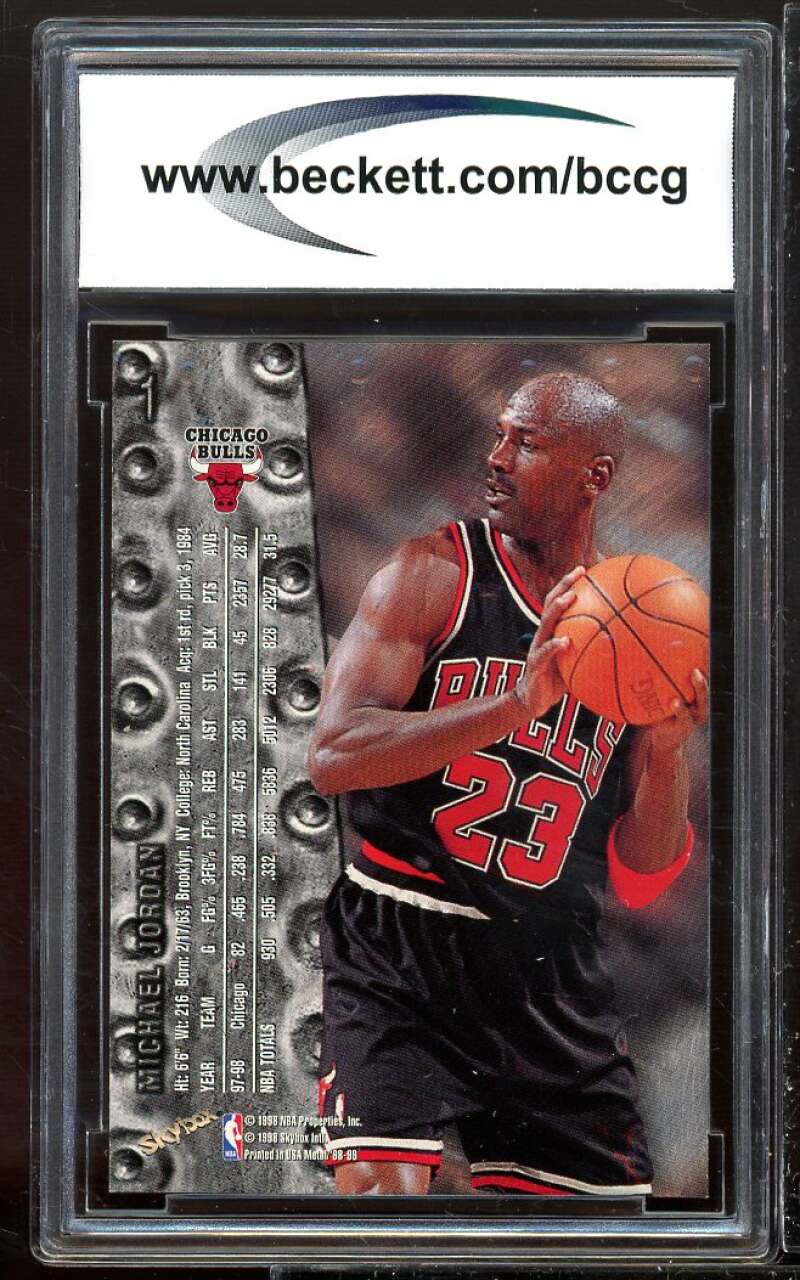 1998-99 Metal Universe #1 Michael Jordan Card BCCG 10 Mint+ Image 2