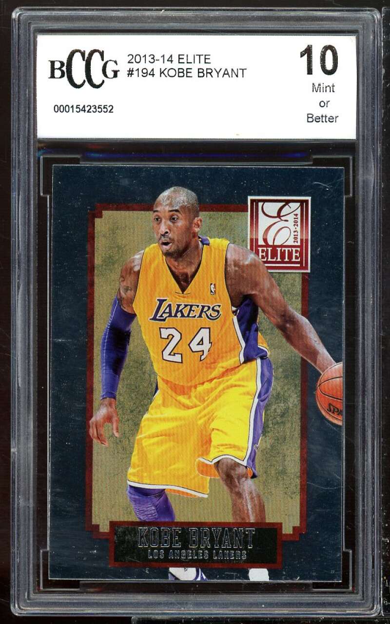 2013-14 Elite #194 Kobe Bryant Card BCCG 10 Mint+ Image 1