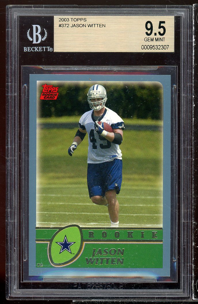 Jason Witten Rookie Card 2003 Topps #372 BGS 9.5 Image 1