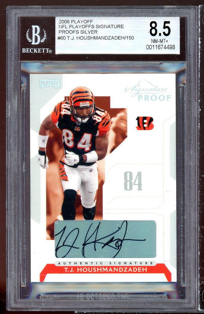 T.J. Housmandzadeh Rookie Card 2006 Playoff Signature Proofs Silver BGS 8.5 Image 1