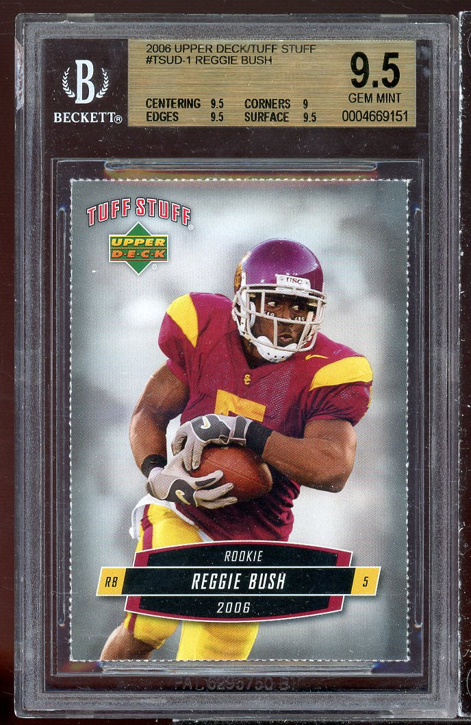 Reggie Bush Rookie 2006 Upper Deck/Tuff Stuff #tsud-1 BGS 9.5 (9.5 9 9.5 9.5) Image 1