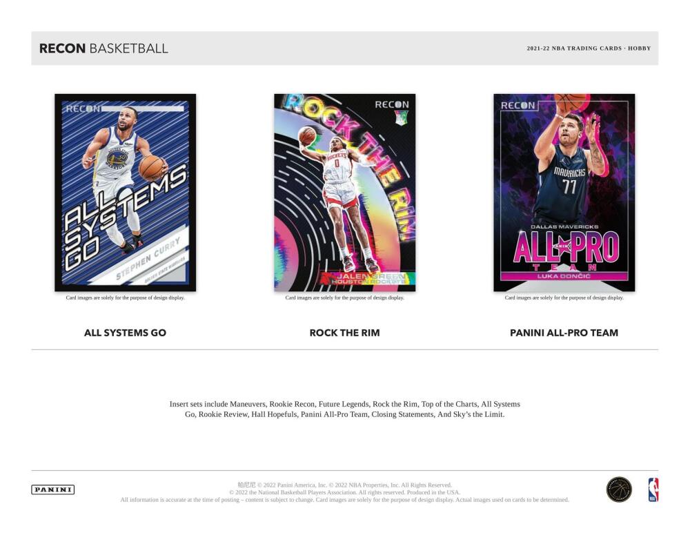 2021-22 Panini Recon Basketball Hobby Box Image 4