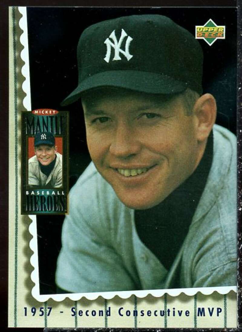 Mickey Mantle/1957 Second Consecutive/MVP 1994 Upper Deck Mantle Heroes #67  Image 1