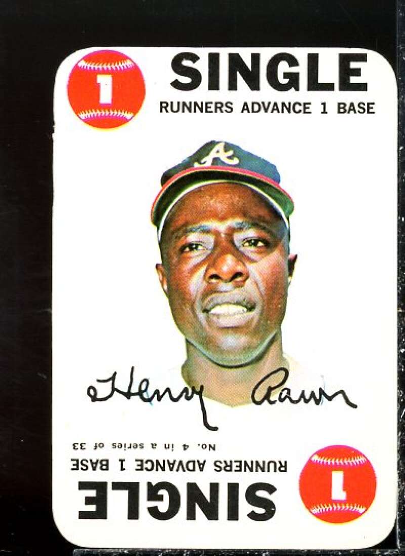 Hank Aaron Card 1968 Topps Game #4  Image 1