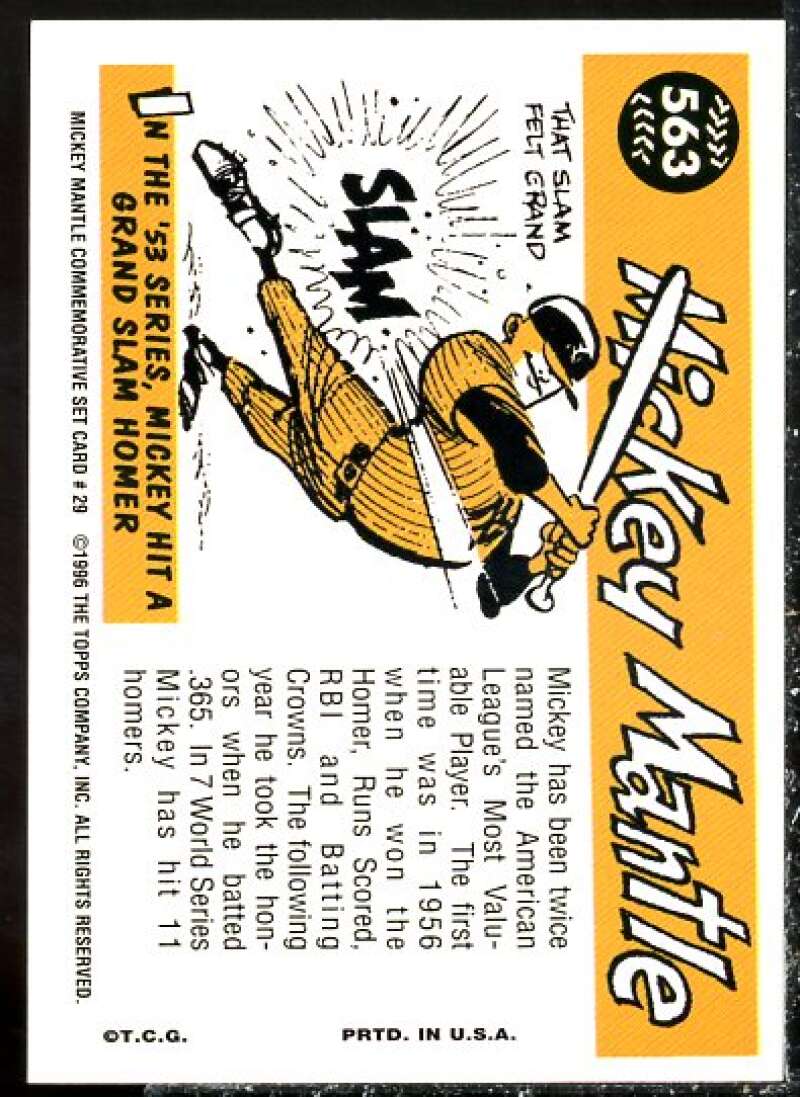 Mickey Mantle/1960 Topps AS Card 1997 Topps Mantle #29  Image 2