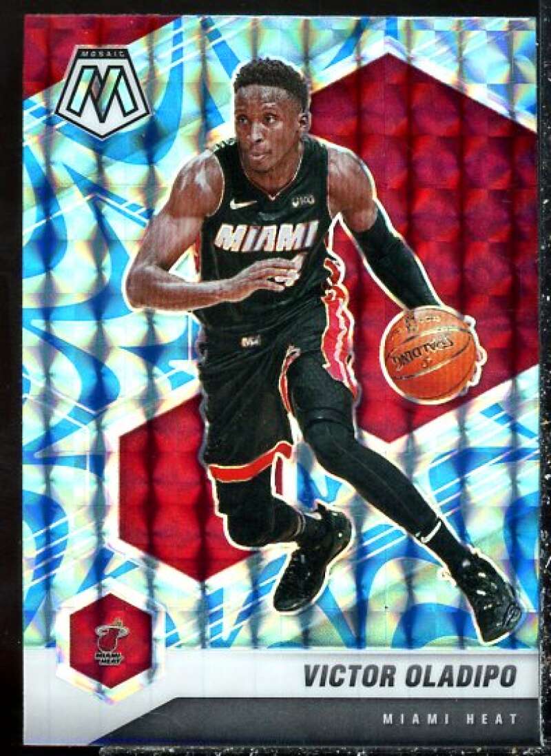 Victor Oladipo Card 2020-21 Panini Mosaic Mosaic Reactive Blue #186  Image 1