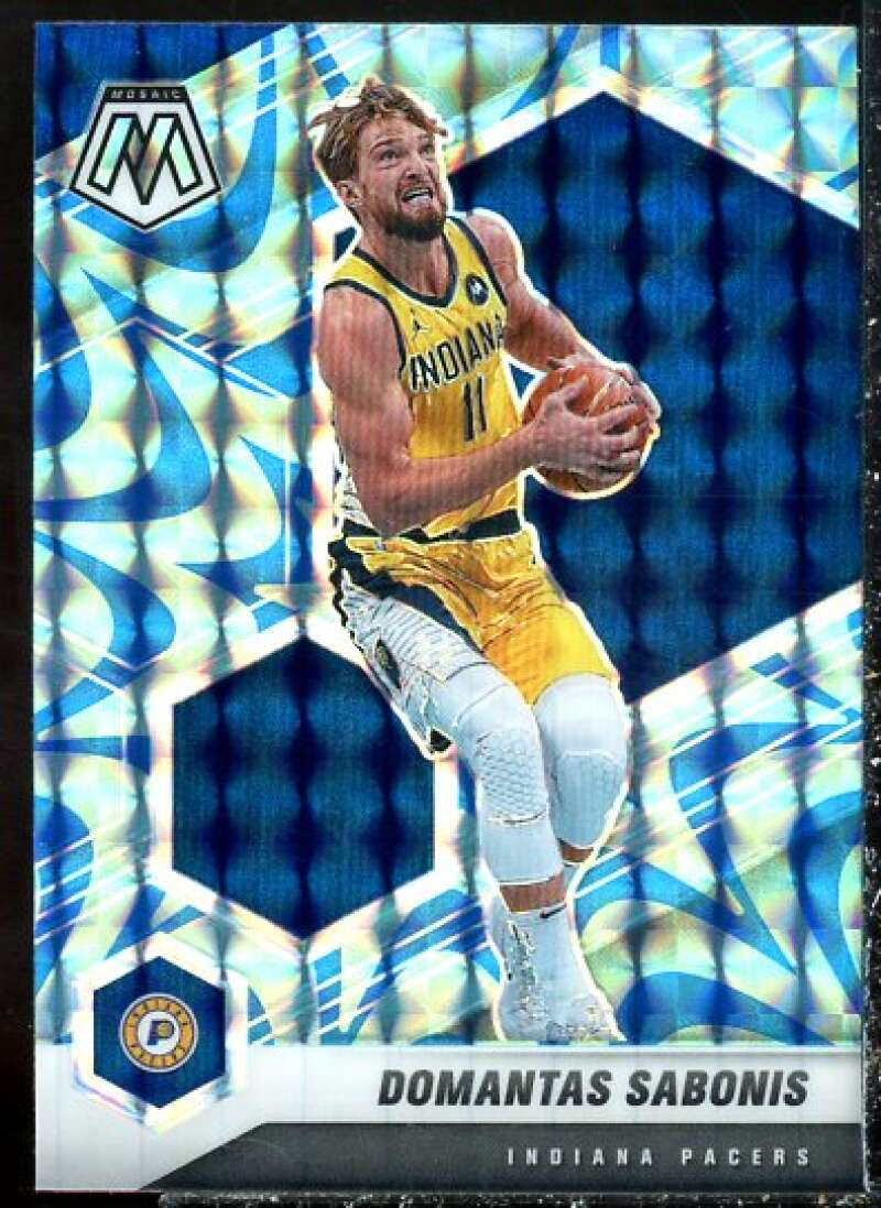 Domantas Sabonis Card 2020-21 Panini Mosaic Mosaic Reactive Blue #15  Image 1