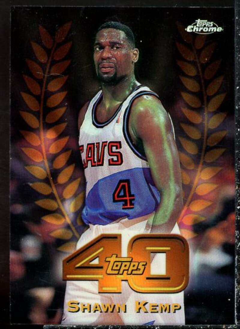 Shawn Kemp Card 1997-98 Topps Chrome Topps 40 Refractors #T33  Image 1