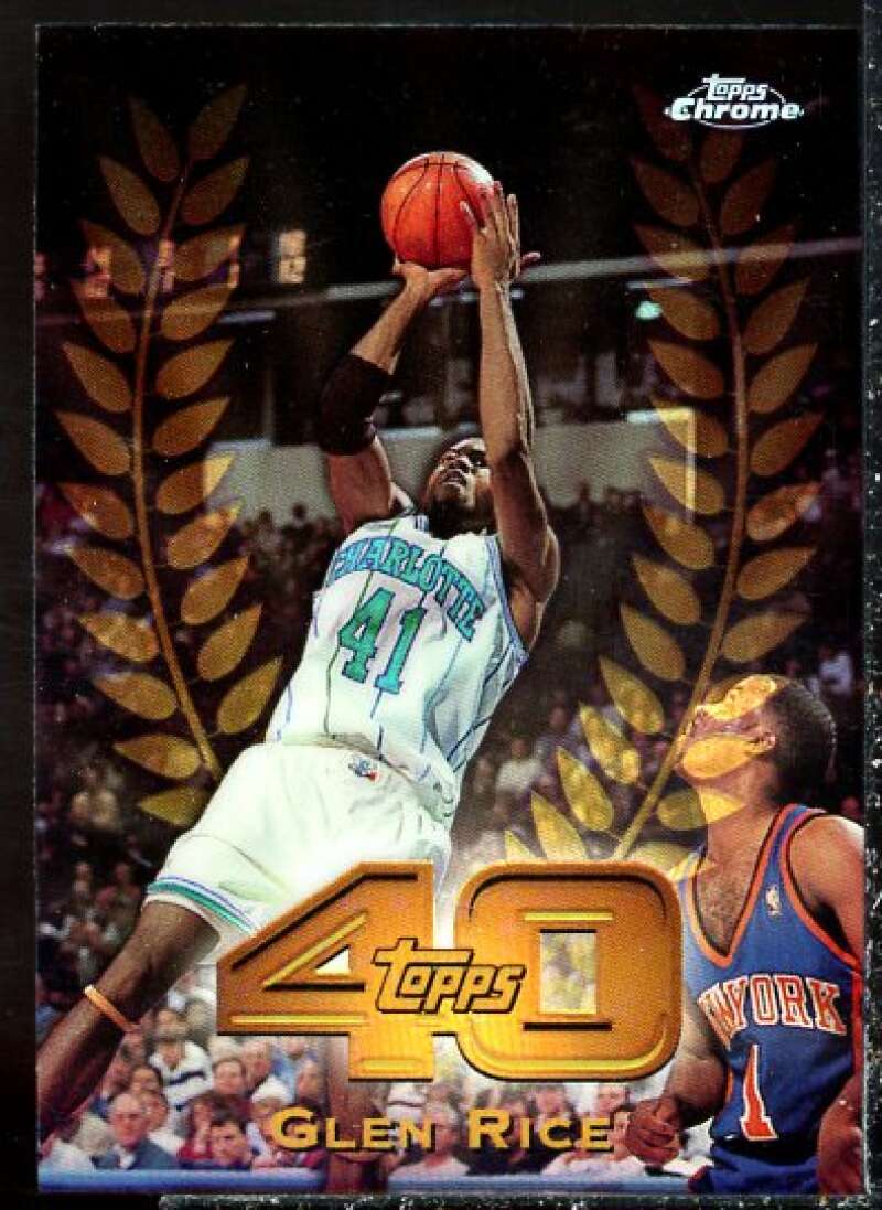 Glen Rice Card 1997-98 Topps Chrome Topps 40 Refractors #T1  Image 1