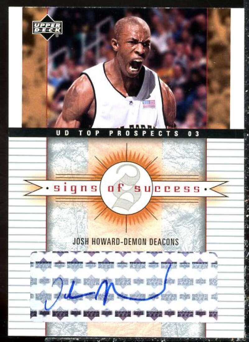 Josh Howard Rookie Card Card 2003-04 UD Top Prospects Signs of Success #SSJH  Image 1