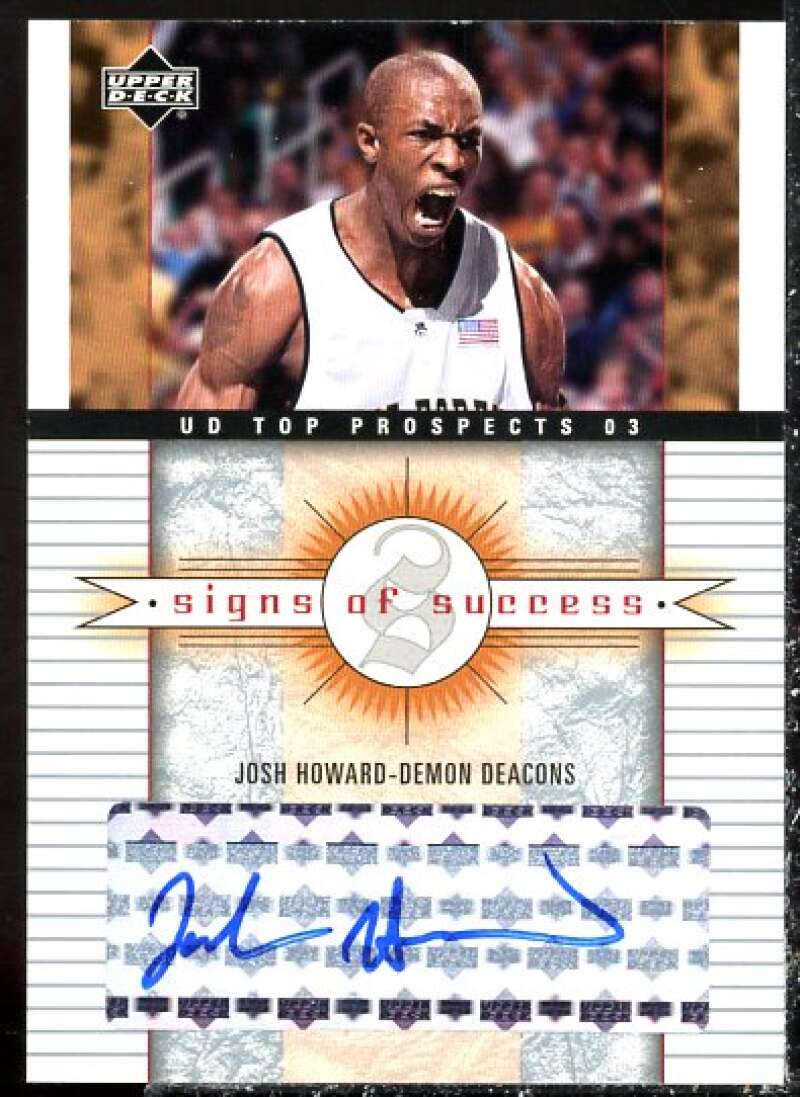 Josh Howard Rookie Card Card 2003-04 UD Top Prospects Signs of Success #SSJH  Image 1