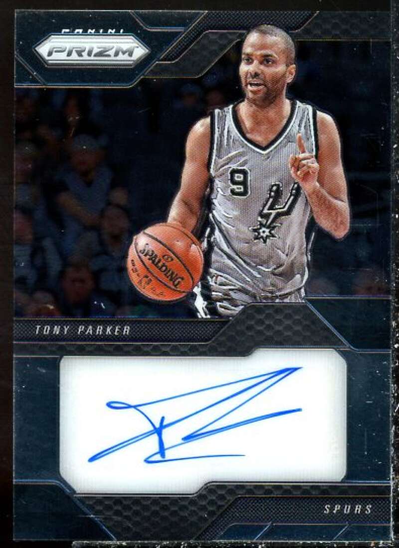 Tony Parker Card 2016-17 Panini Prizm Veteran Signatures #19  Image 1