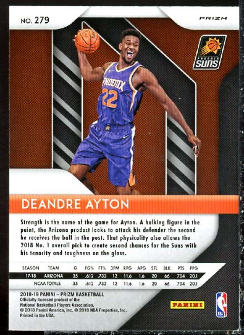 Deandre Ayton Card 2018-19 Panini Prizm Prizms Pink Ice #279  Image 2