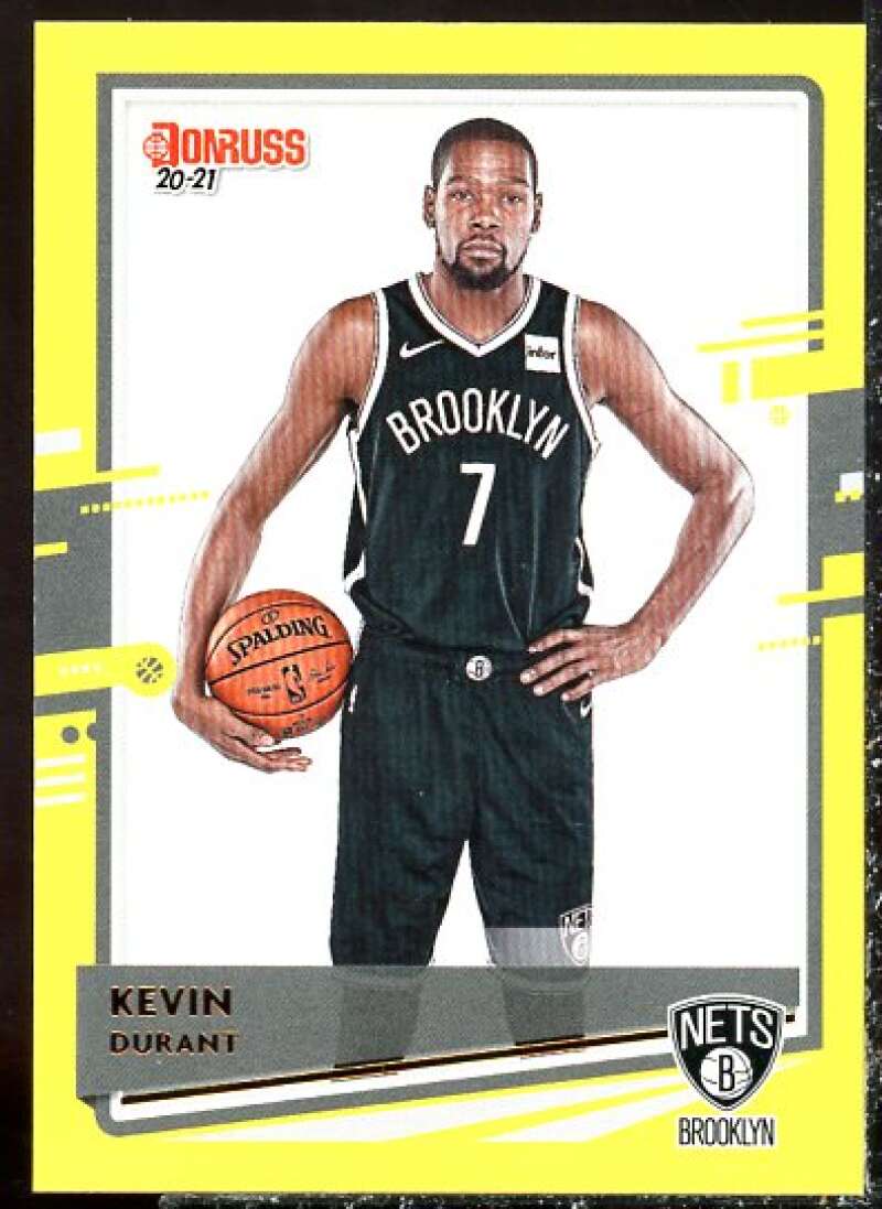 Kevin Durant Card 2020-21 Donruss Yellow Flood #93  Image 1