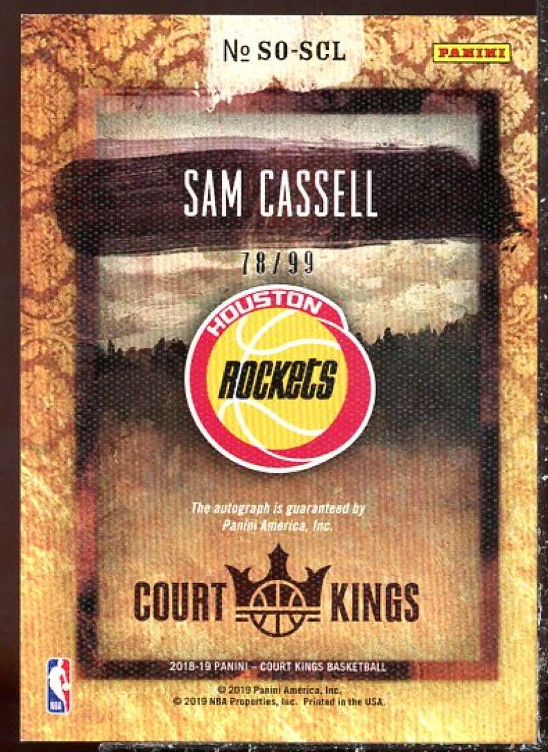 Sam Cassell Card 2018-19 Court Kings Sovereign Signatures Ruby #19  Image 2