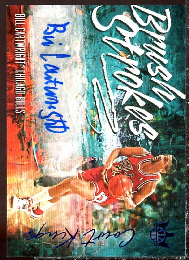 Bill Cartwright Card 2018-19 Court Kings Brush Strokes Autographs Sapphire #35  Image 1