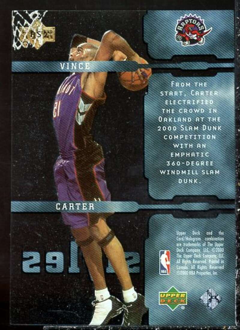 Vince Carter Card 2000-01 Upper Deck Slam Air Styles #AS2  Image 2