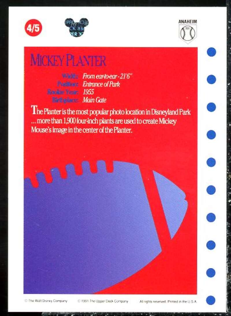 Big Thunder Mountain Card 1991 Upper Deck Disneyland Previews #3  Image 2