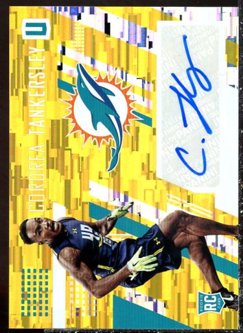 Cordrea Tankersley Card 2017 Panini Unparalleled Rookie Autographs Yellow #232  Image 1