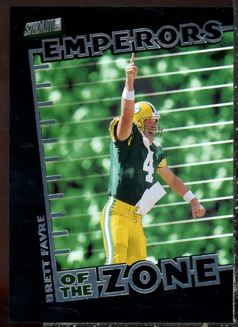 Brett Favre Card 1999 Stadium Club Emperors of the Zone #E2  Image 1