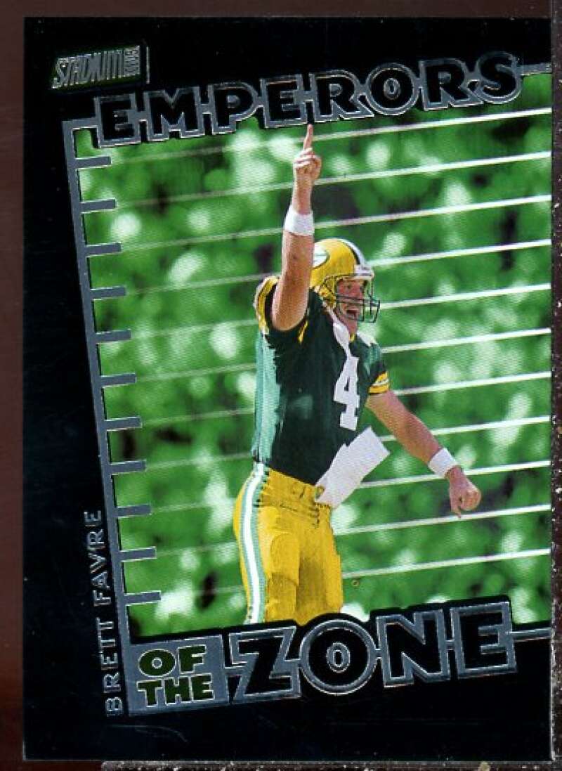 Brett Favre Card 1999 Stadium Club Emperors of the Zone #E2  Image 1