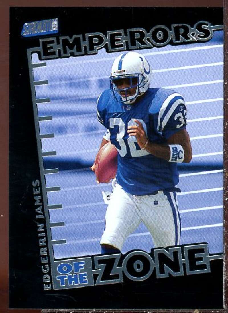 Edgerrin James Card 1999 Stadium Club Emperors of the Zone #E7 –