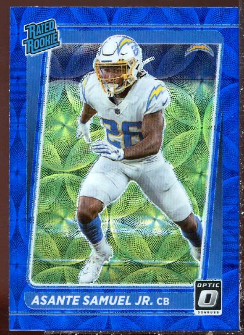 Asante Samuel Jr. RR Rookie Card Card 2021 Donruss Optic Blue Hyper #272  Image 1