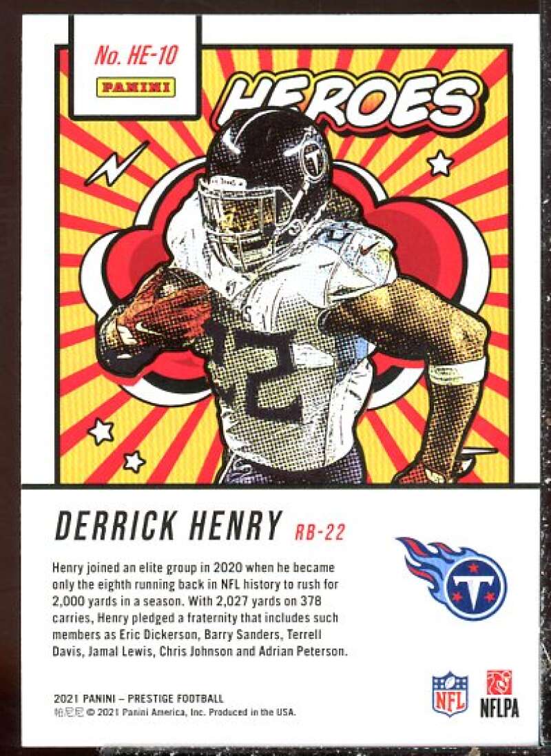 Derrick Henry Card 2021 Prestige Heroes #10  Image 2