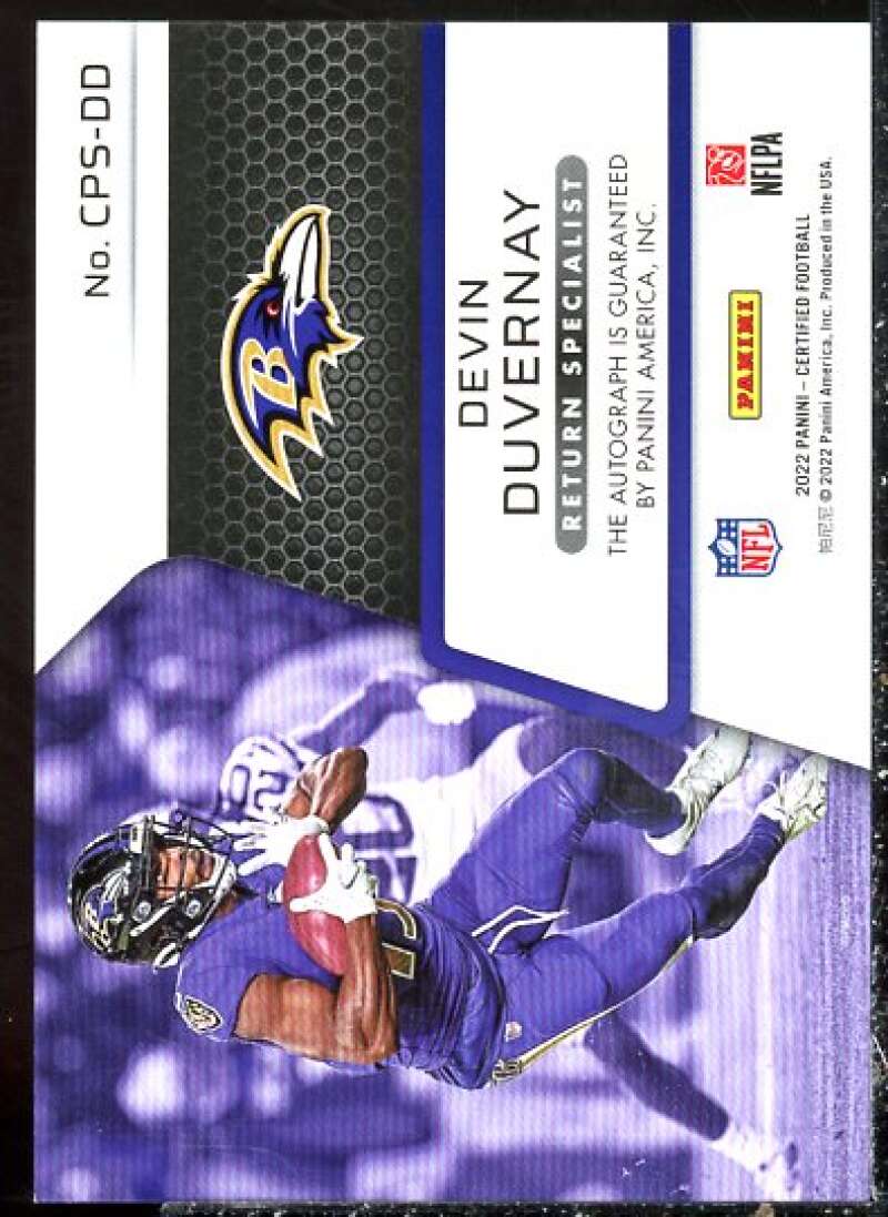 Devin Duvernay Card 2022 Certified Certified Potential Signatures #26  Image 2