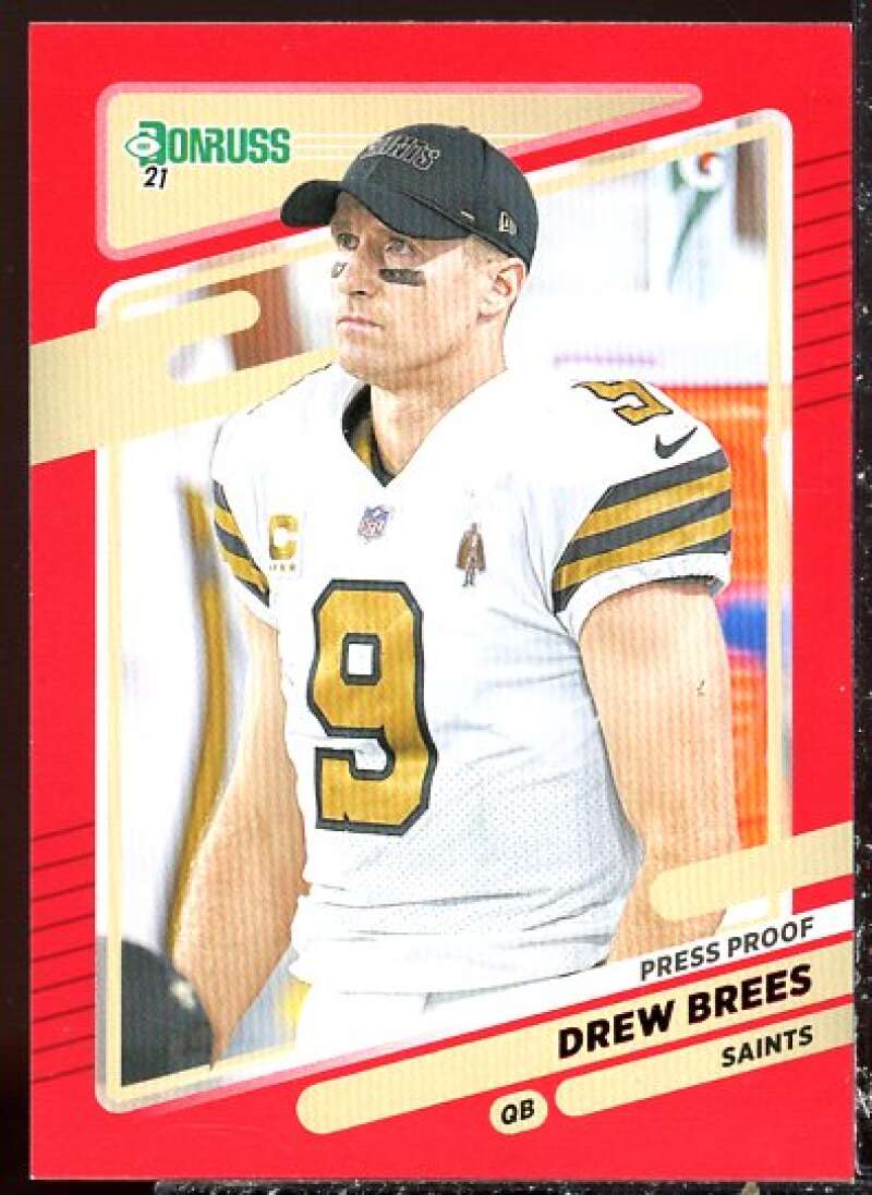 Drew Brees Card 2021 Donruss Press Proof Red #93A  Image 1