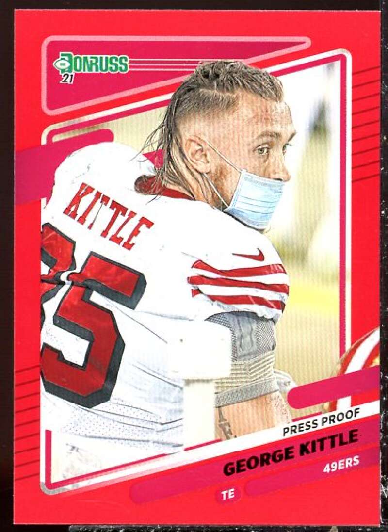 George Kittle Card 2021 Donruss Press Proof Red #54A  Image 1