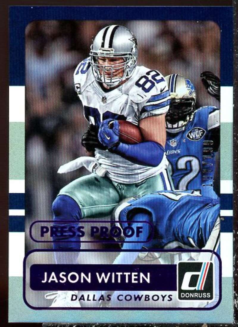 Jason Witten Card 2015 Donruss Press Proofs Purple #108  Image 1