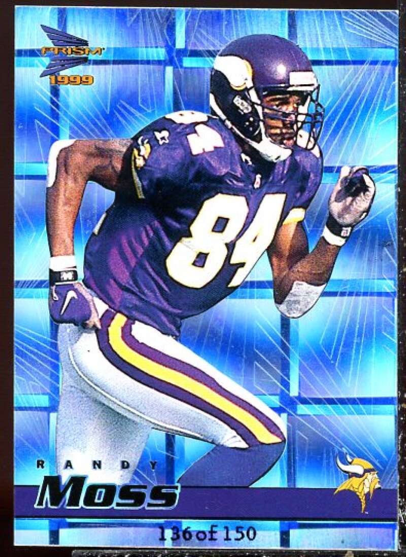 Randy Moss Card 1999 Pacific Prisms Holographic Mirror #83  Image 1