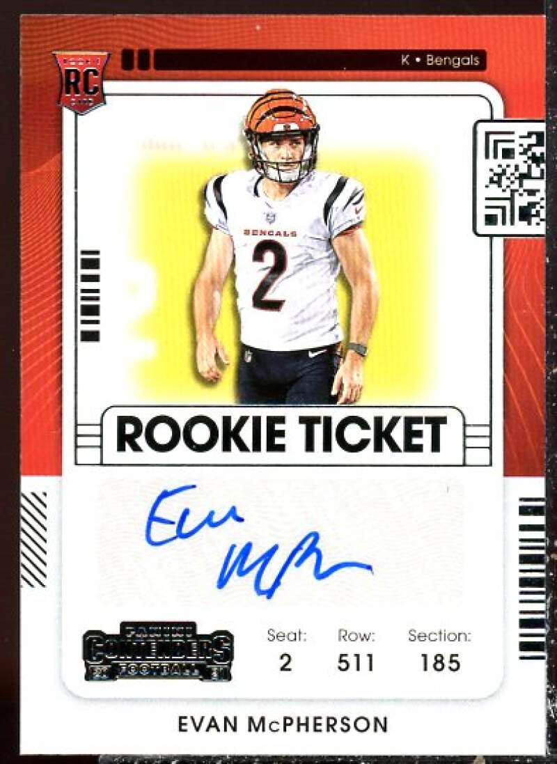 Evan McPherson AU RC Card 2021 Panini Contenders #215  Image 1