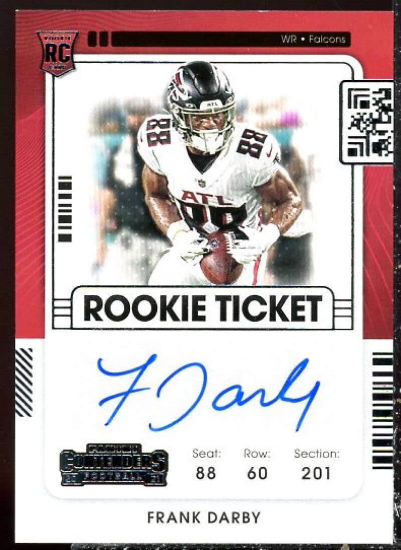 Frank Darby AU RC Card 2021 Panini Contenders #229A  Image 1