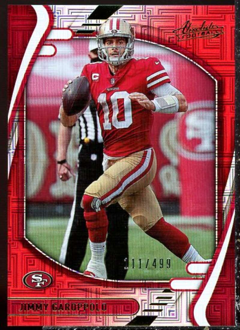 Jimmy Garoppolo Card 2021 Absolute Red Squares #82  Image 1