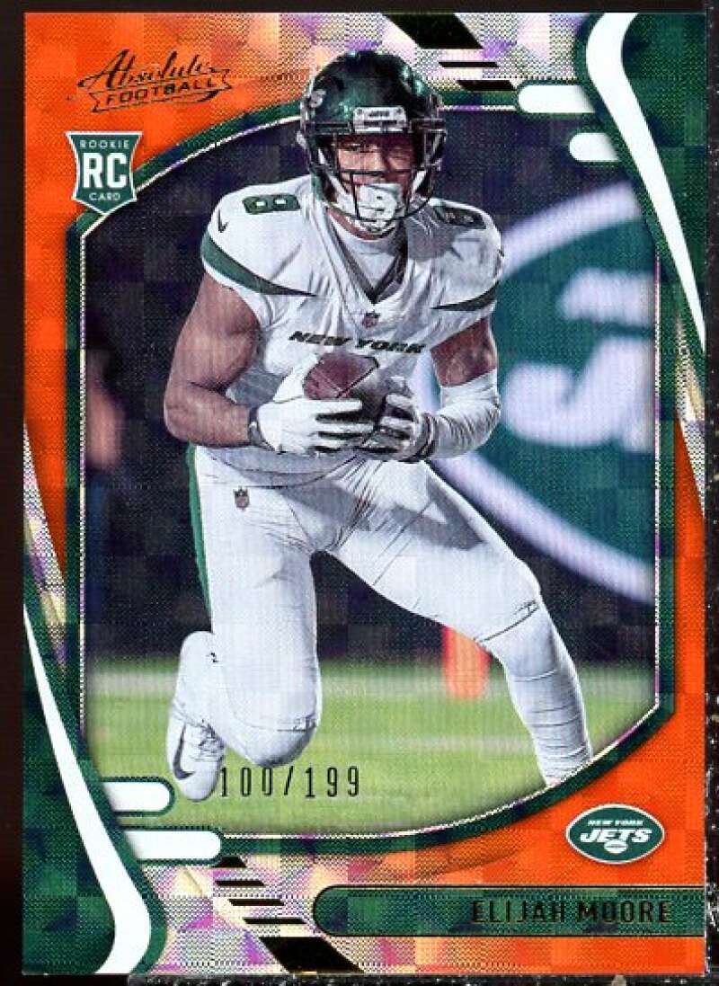 Elijah Moore Rookie Card Card 2021 Absolute Orange Mosaic #114  Image 1