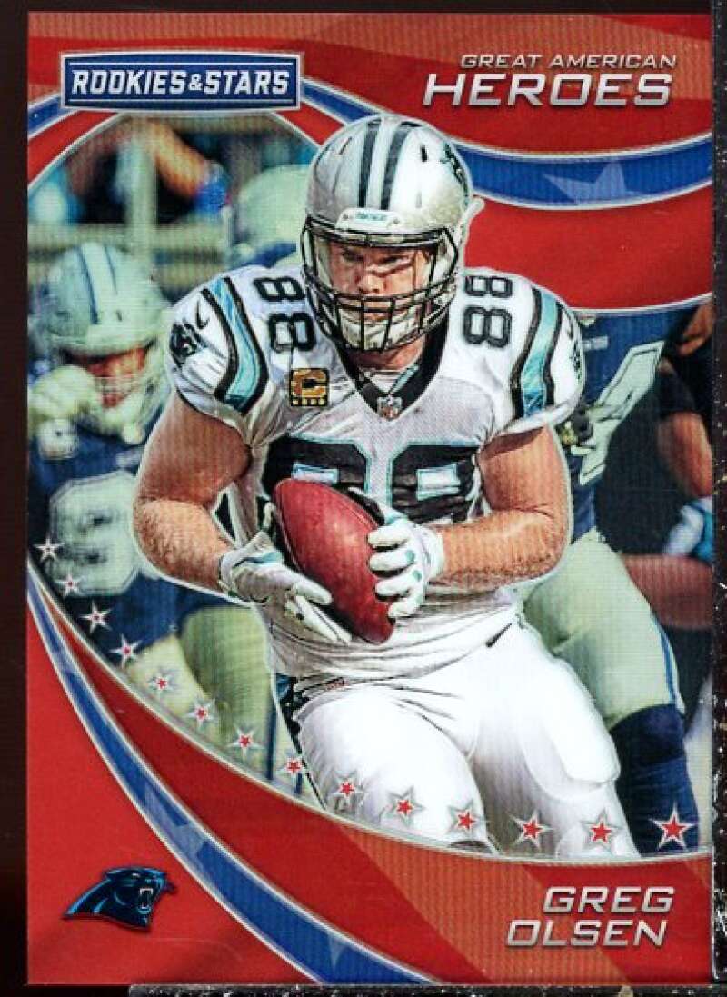 Greg Olsen Card 2019 Rookies and Stars Great American Heroes Red #7  Image 1