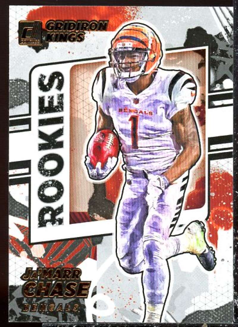 Ja'Marr Chase Rookie Card Card 2021 Donruss Rookie Gridiron Kings #12  Image 1