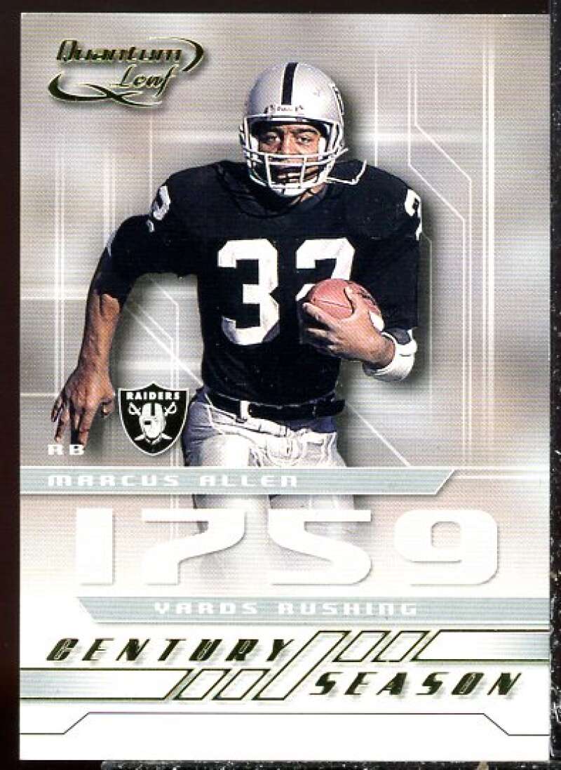 Marcus Allen Card 2001 Quantum Leaf Century Season #CS6  Image 1