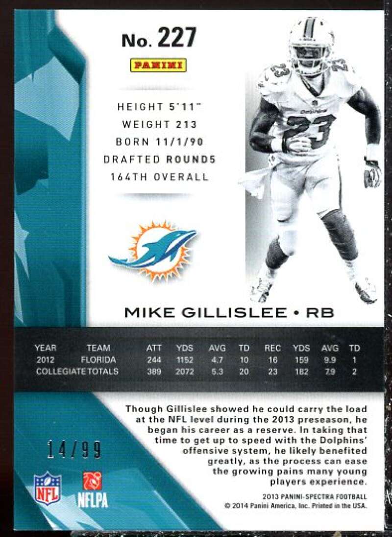 Mike Gillislee Rookie Card Card 2013 Panini Spectra #227  Image 2