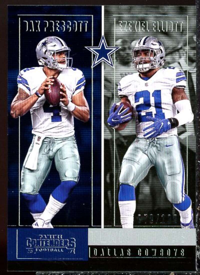 Bryant/Elliott/Witten/Prescott Card 2017 Panini Contenders Team Quads Silver #1  Image 1