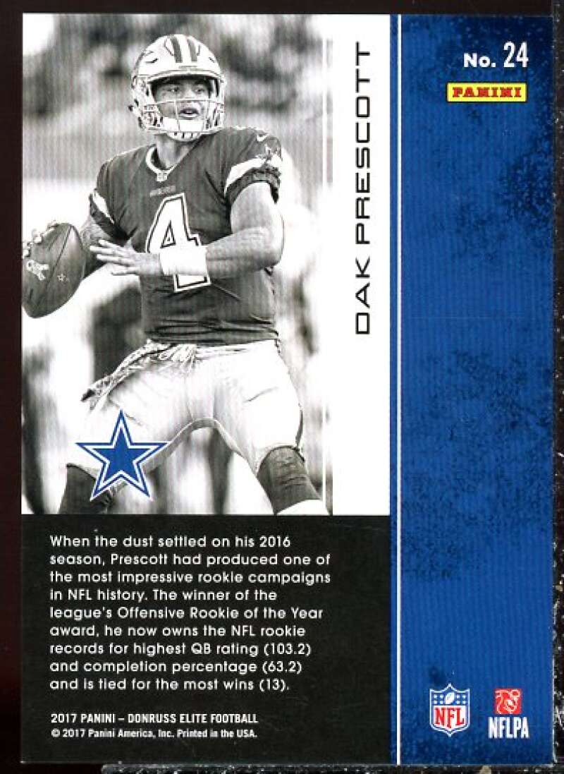 Dak Prescott Card 2017 Elite Purple #24  Image 2