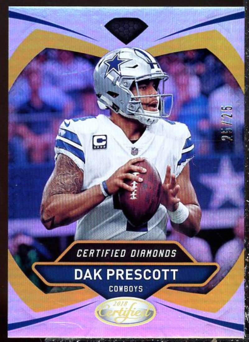 Dak Prescott Card 2018 Certified Diamonds Mirror Gold #8  Image 1