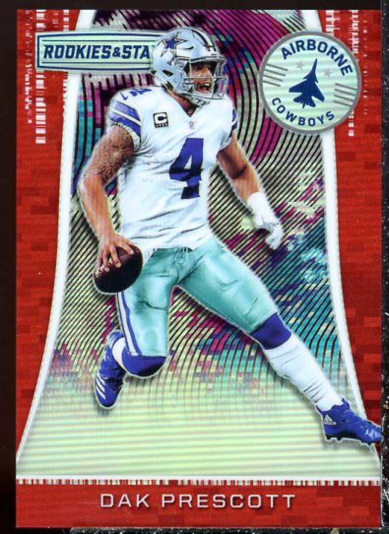 Dak Prescott Card 2018 Rookies and Stars Airborne Red #13  Image 1