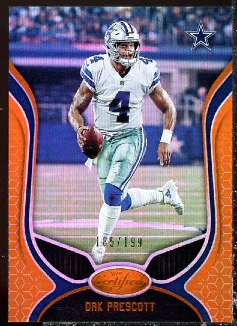 Dak Prescott Card 2019 Certified Mirror Orange #50  Image 1