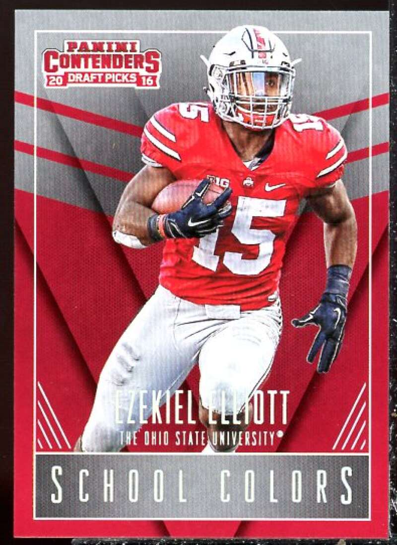 Ezekiel Elliott Rookie Card 2016 Panini Contenders Draft Picks School Colors #5  Image 1